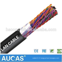 Câble téléphonique extérieur souterrain imperméable à l&#39;eau Multipair Cat3 Black Telephone Cable